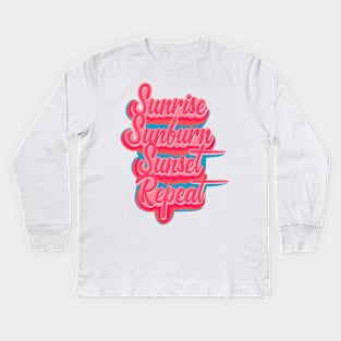 Sunrise, Sunburn, Sunset, Repeat Kids Long Sleeve T-Shirt